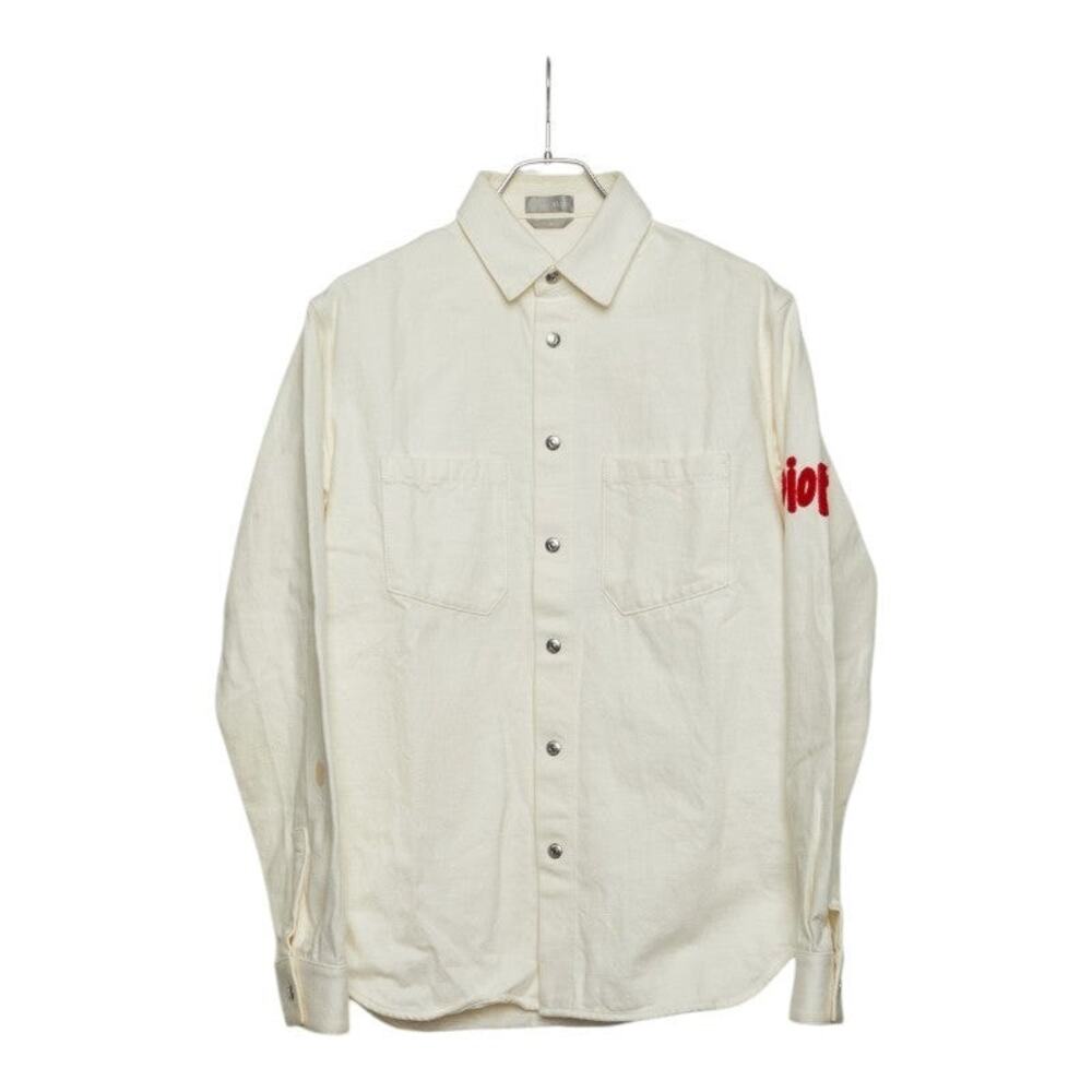Dior Shawn Stussy Year of the Ox Denim Long Sleeve Shirt Ecru